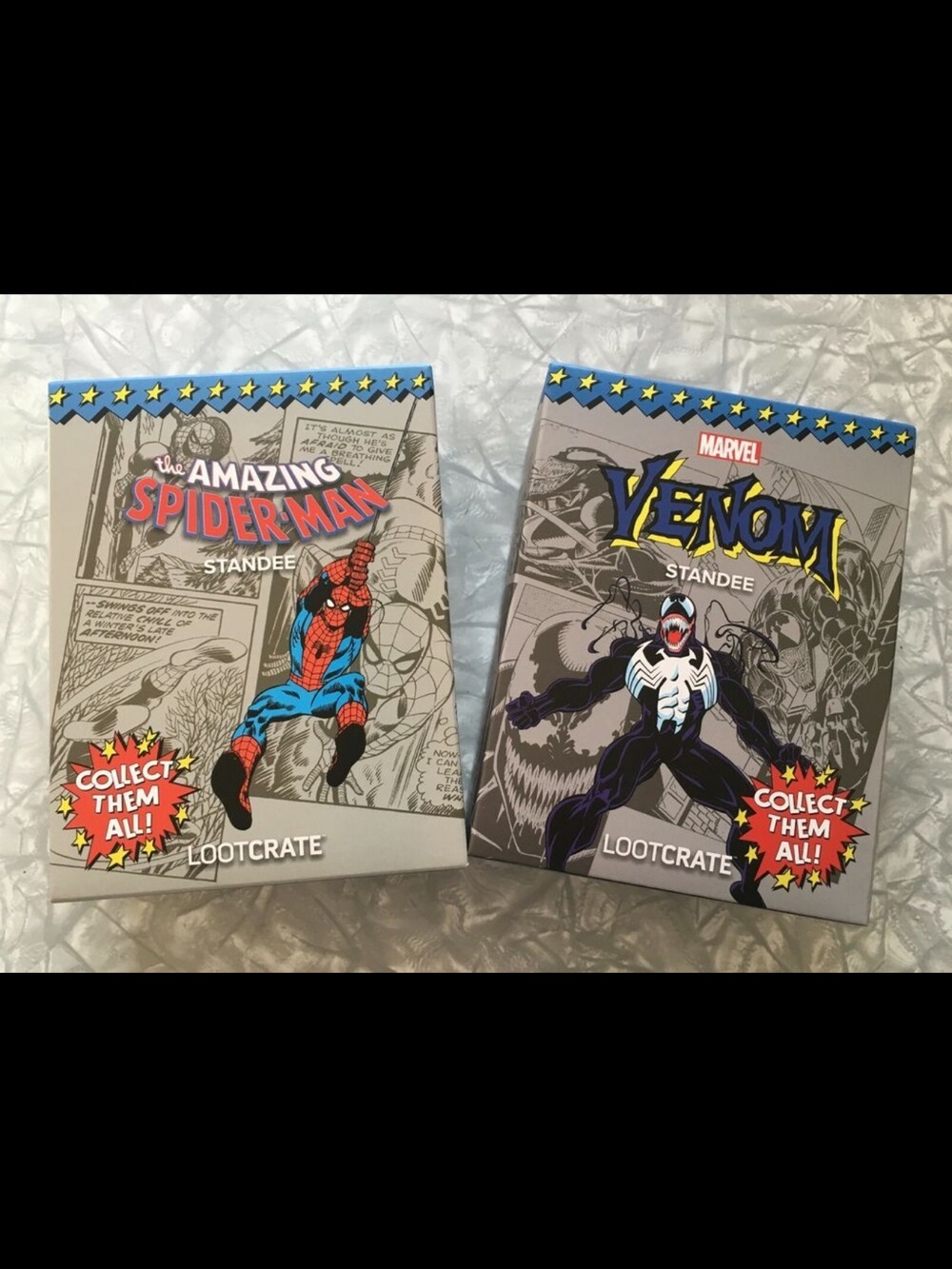 Marvel Loot Crate Spider-Man & Venom Standee Set of 2 Collectibles